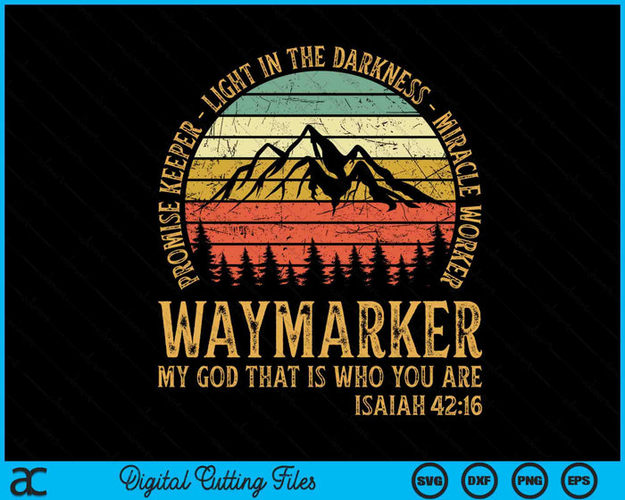 Waymaker Miracle Worker Promise Keeper Christian SVG PNG Digital Cutting File
