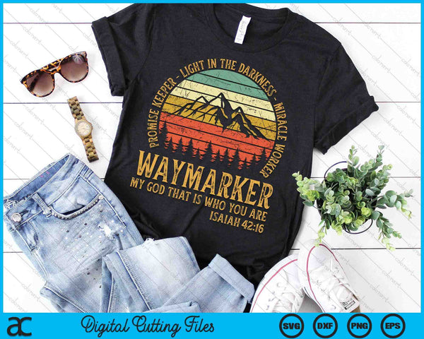 Waymaker Miracle Worker Promise Keeper Christian SVG PNG Digital Cutting File - on a t-shirt