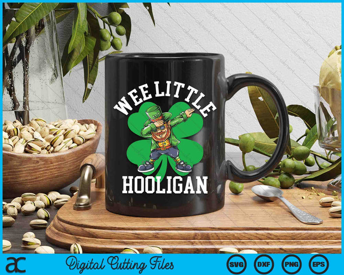 Wee Little Hooligan Boys St Patrick's Day Dabbing Leprechaun SVG PNG Digital Printable Files