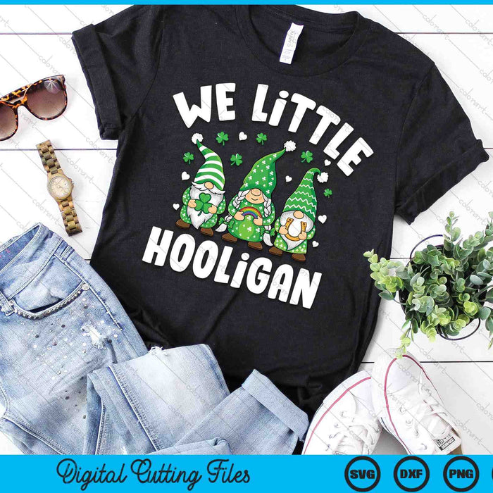 Wee Little Hooligan Kids Boys Girls St Patrick's Day Gnomes SVG PNG Digital Printable Files