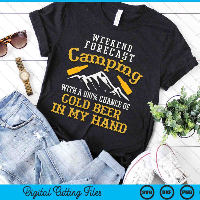 Weekend Forecast Camping Funny Camp Camper SVG PNG Digital Printable Files