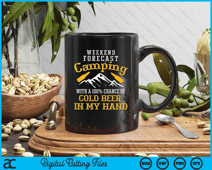 Weekend Forecast Camping Funny Camp Camper SVG PNG Digital Printable Files