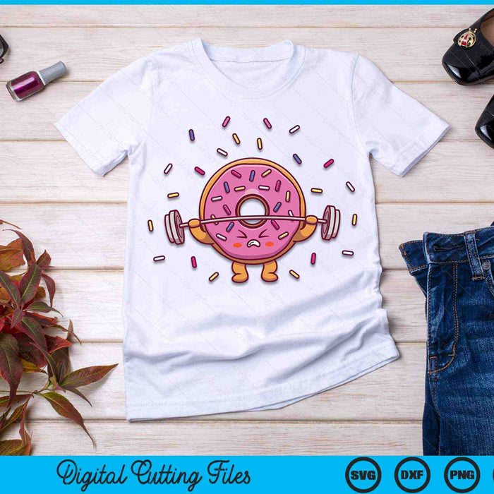 Weightlifting Funny Fitness Workout Gym Donut Lover SVG PNG Digital Printable Files