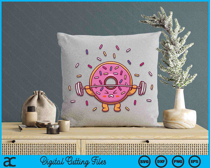 Weightlifting Funny Fitness Workout Gym Donut Lover SVG PNG Digital Printable Files