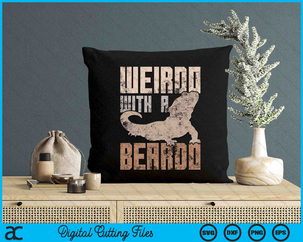 Weirdo met een Beardo baardagaam hagedis Gecko huisdier reptiel SVG PNG digitale afdrukbare bestanden