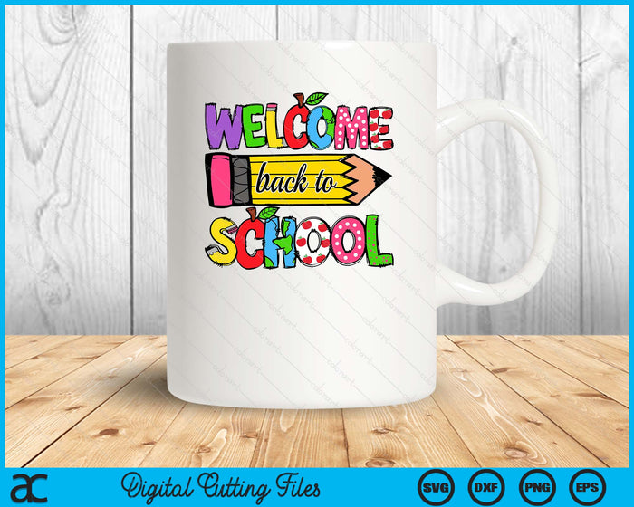 Welcome Back To School Retro Teacher SVG PNG Digital Printable Files