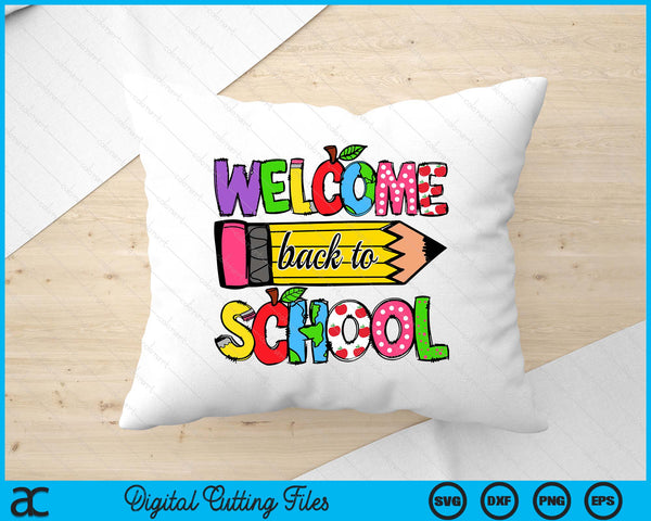 Welcome Back To School Retro Teacher SVG PNG Digital Printable Files