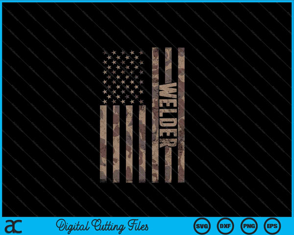 Soldador Bandera Americana Regalo Soldadura SVG PNG Archivo de Corte Digital