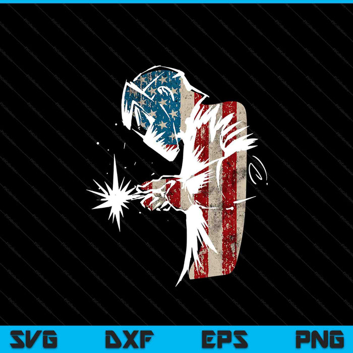 Welder American Flag USA Patriotic Welder SVG PNG Digital Printable Files