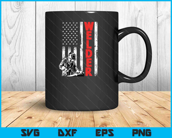 Welder American Welding Worker SVG PNG Digital Cutting File