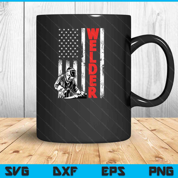 Welder American Welding Worker SVG PNG Digital Cutting File