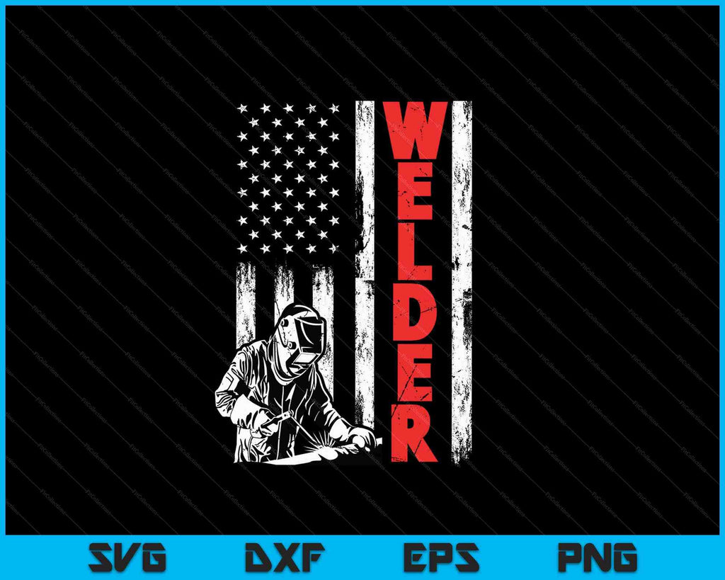 Welder American Welding Worker SVG PNG Digital Cutting File ...
