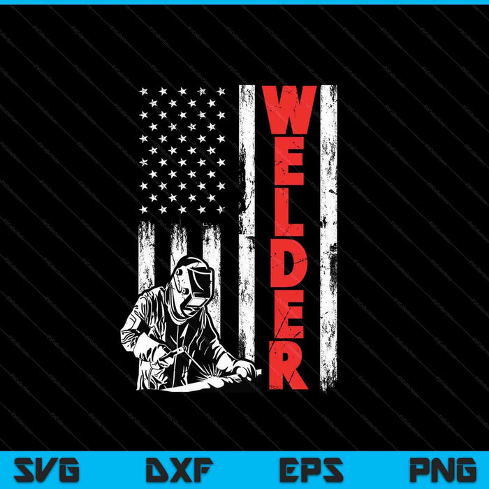 Welder American Welding Worker SVG PNG Digital Cutting File