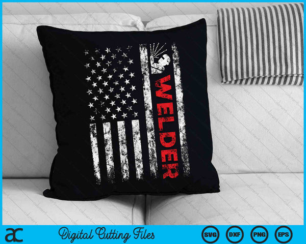 Welder American Flag Welding SVG PNG Digital Cutting File