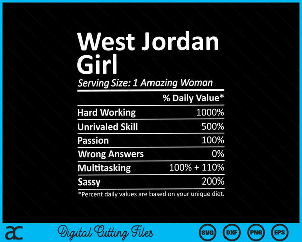 West jordan girl ut Utah city home roots SVG cut file