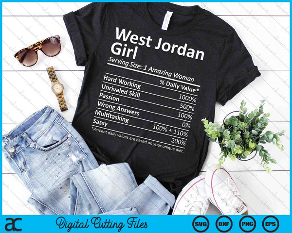 West Jordan Girl UT Utah Funny City Home Roots SVG PNG Digital Cutting Files