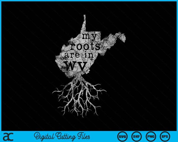 Virginia Occidental Home Roots State Map SVG PNG Archivos de corte digitales