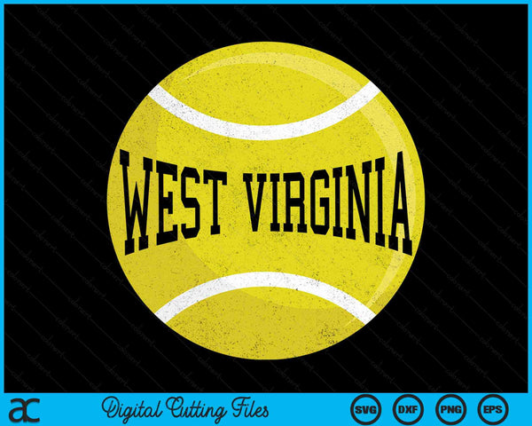 West Virginia Tennis Fan SVG PNG Digital Cutting Files