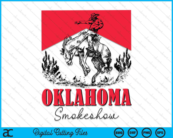 Western Oklahoma smokeshow cowboy rodeo SVG cut file