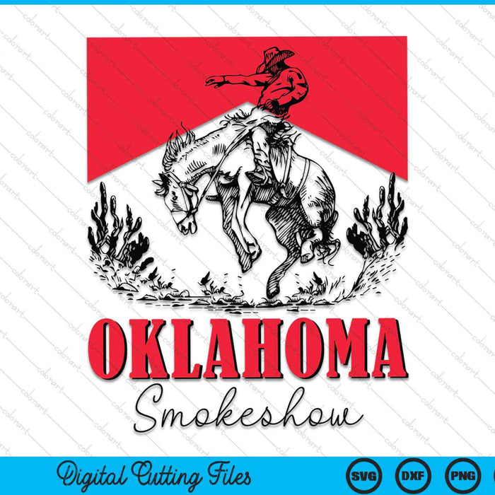 Western Oklahoma smokeshow cowboy rodeo SVG cut file