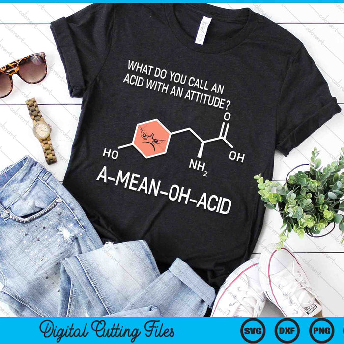 What Do You Call An Acid With An Attitude Humor Nerdy SVG PNG Digital Cutting Files
