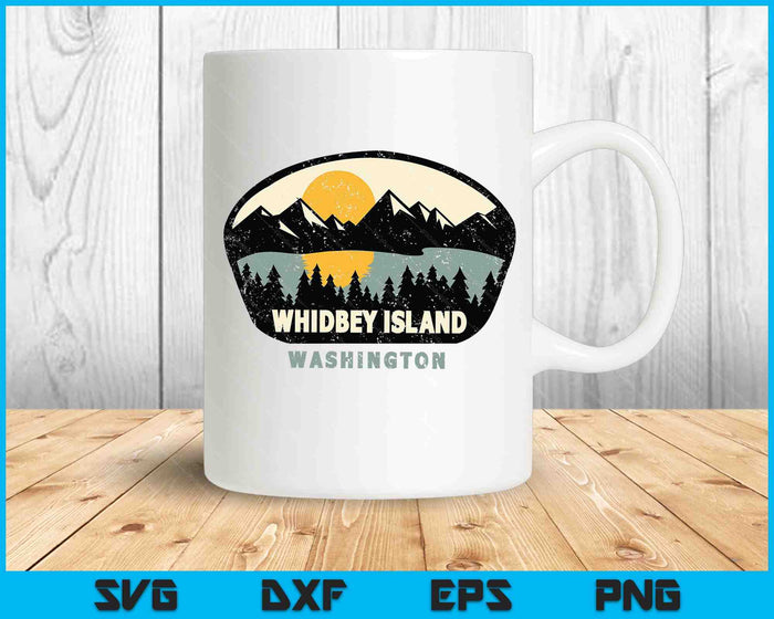 Whidbey Island Washington WA vakantie souvenir SVG PNG digitale snijbestanden