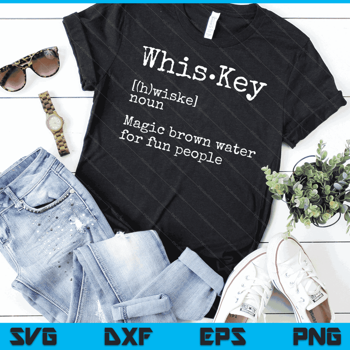 Whisky definitie magisch bruin water voor leuke mensen SVG PNG digitale afdrukbare bestanden