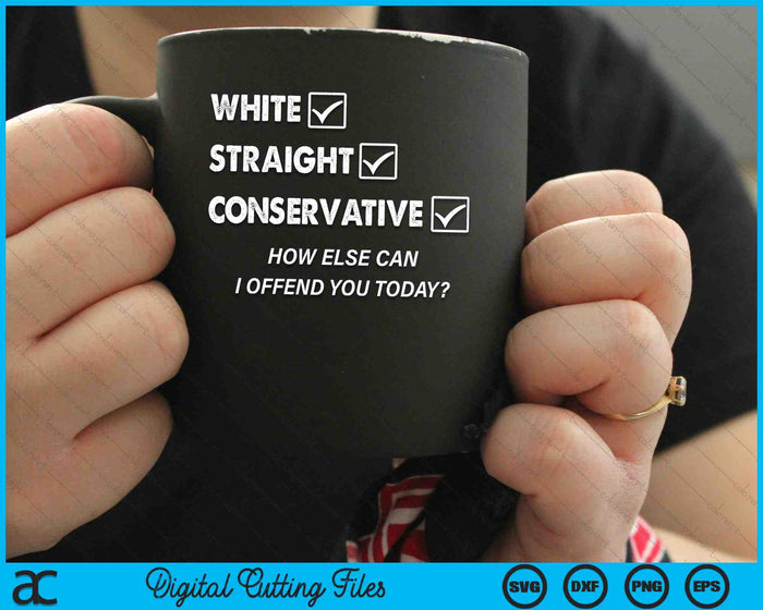 Witte rechte conservatieve grappige Republikeinse SVG PNG digitale snijbestanden