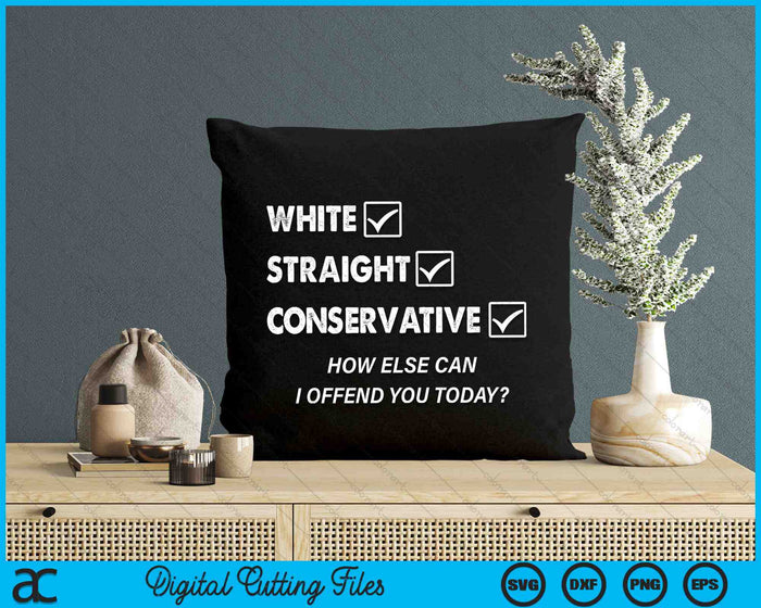 White Straight Conservative Funny Republican SVG PNG Digital Cutting Files