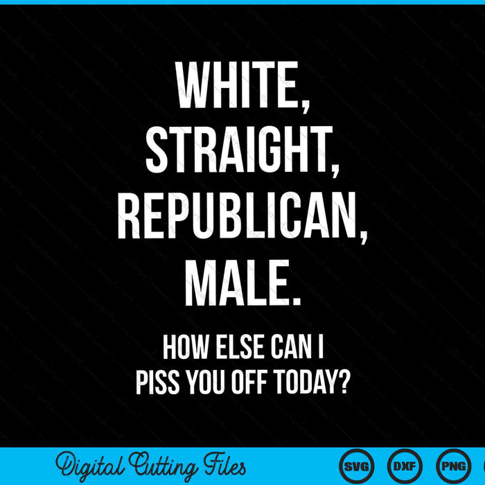 White straight republican male republican SVG cut file