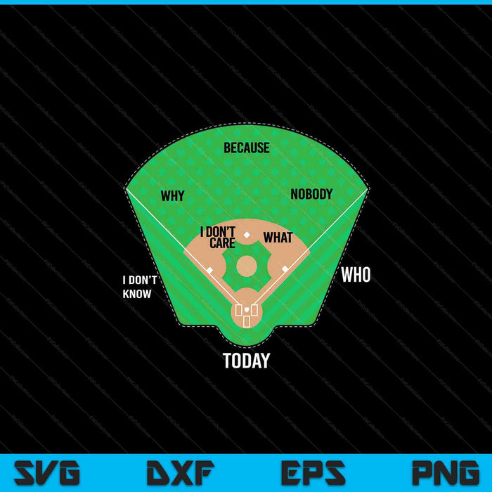 Whos on first baseball for a who's baseball fan SVG cut file