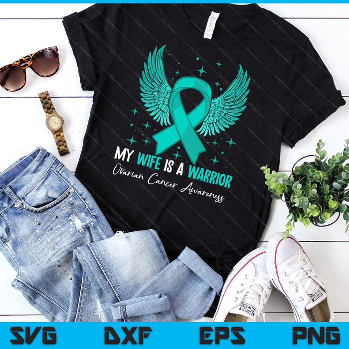 Wife Ovarian Cancer Awareness SVG PNG Digital Cutting Files