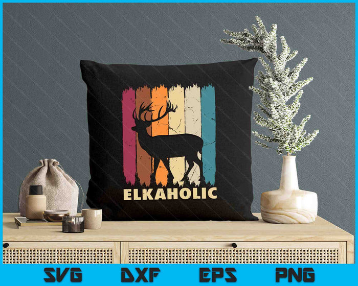 Wildlife Buck Elk Hunting Hunter Deer Silhouette Elkaholic SVG PNG Digital Printable Files