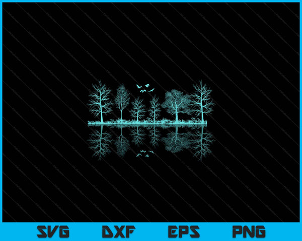 Wildlife nature forest trees reflection outdoor forest SVG cut file