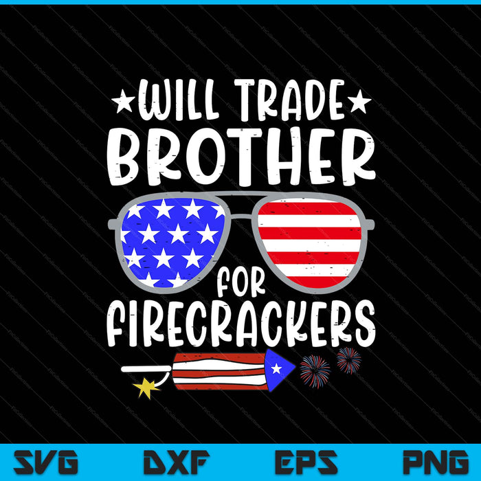 Funny 4th Of July Sibling Joke Firecrackers Patriotic SVG PNG