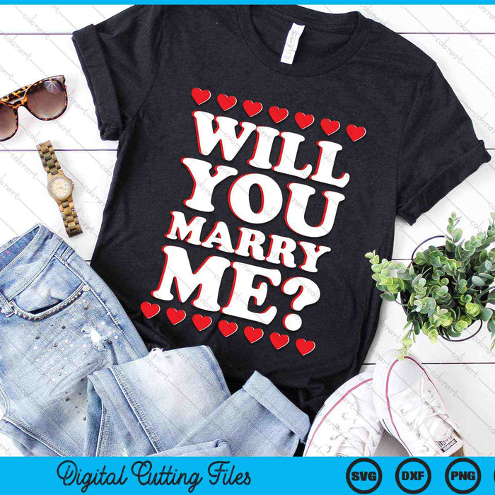 Wil je met me trouwen Valentijnsdag SVG PNG digitale snijbestanden
