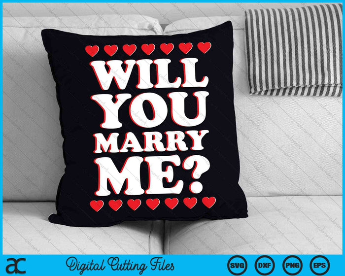 Wil je met me trouwen Valentijnsdag SVG PNG digitale snijbestanden