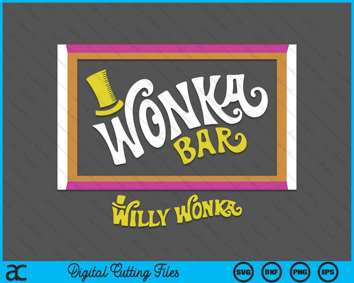 Willy Wonka & The Chocolate Factory Wonka Chocolate Bar SVG PNG Digital Printable Files