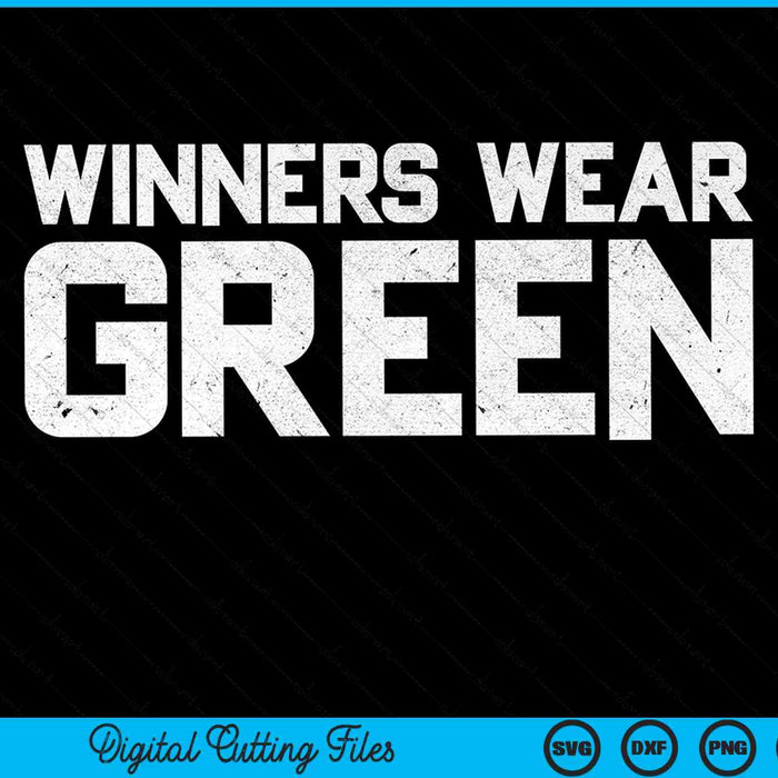 Winners Wear Green Team Spirit Game Competition Color SVG PNG Digital Cutting Files