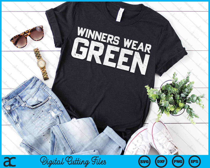 Winners Wear Green Team Spirit Game Competition Color SVG PNG Digital Cutting Files