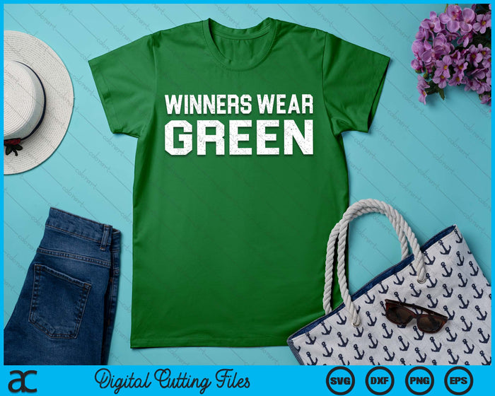 Winners Wear Green Team Spirit Game Competition Color War SVG PNG Digital Cutting File