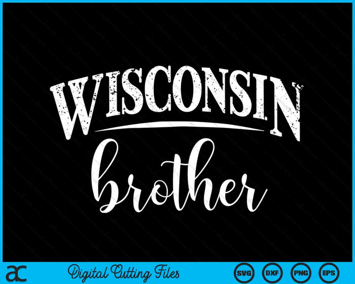 Wisconsin broer in stijlvolle kunst SVG PNG digitale snijbestanden