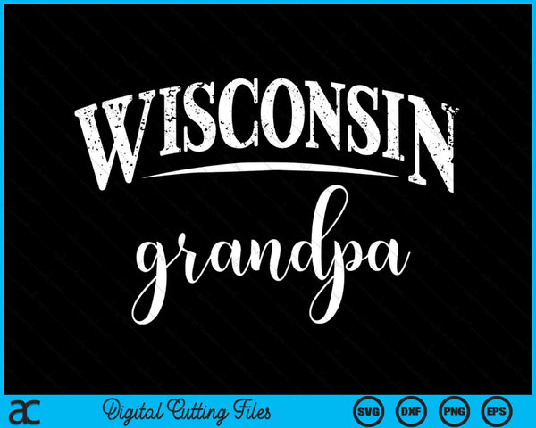 Wisconsin opa In stijlvolle kunst SVG PNG digitale snijbestanden