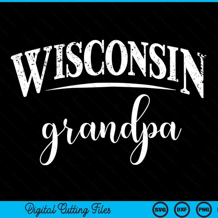 Wisconsin opa In stijlvolle kunst SVG PNG digitale snijbestanden