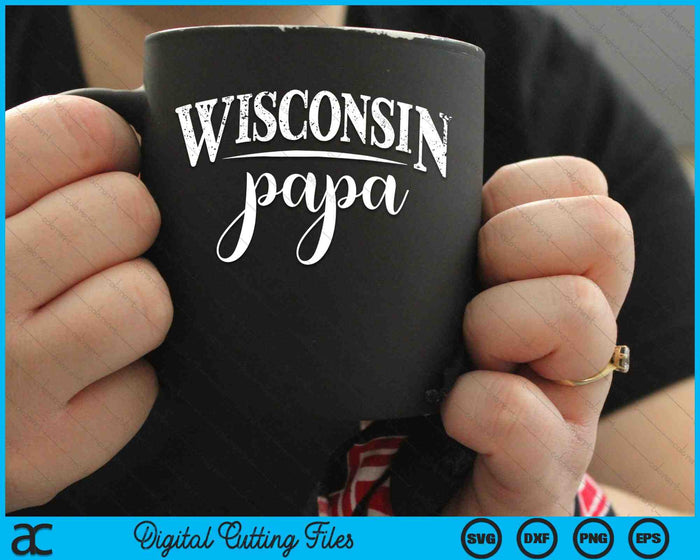 Wisconsin Papa In stijlvolle kunst SVG PNG digitale snijbestanden