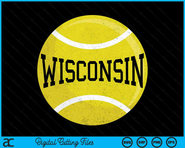 Wisconsin Tennis Fan SVG PNG Digital Cutting Files