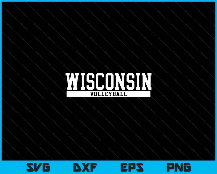 Archivos de corte digitales SVG PNG de voleibol de Wisconsin