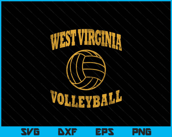 Wisconsin Volleyball Classic Vintage Distressed SVG PNG Digital Cutting Files