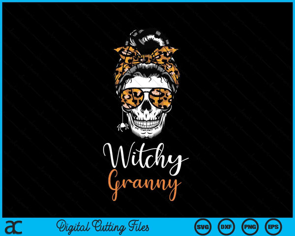 Witchy granny Halloween spooky SVG cut file