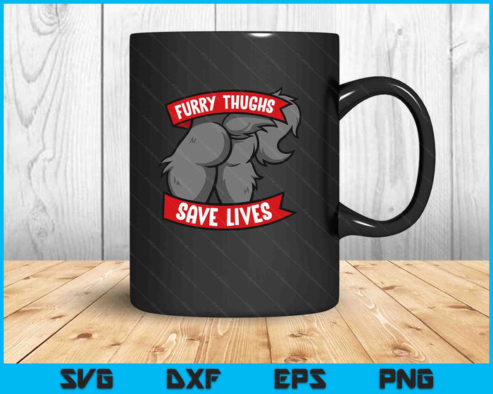 Wolf Furry Thighs Save Lives Proud Furry Pride Fandom SVG PNG Digital Printable Files